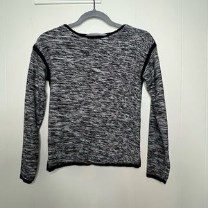 Athleta Black & White Marled Knit Sweater, XXS